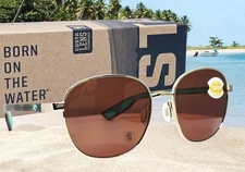 COSTA DEL MAR shiny gold/copper EGRET polarized 580P sunglasses NEW IN BOX!