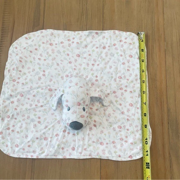 babycottons Lovey Dog Floral Puppy Baby Toy Plush Blanket Pima Cotton - Image 3 of 4