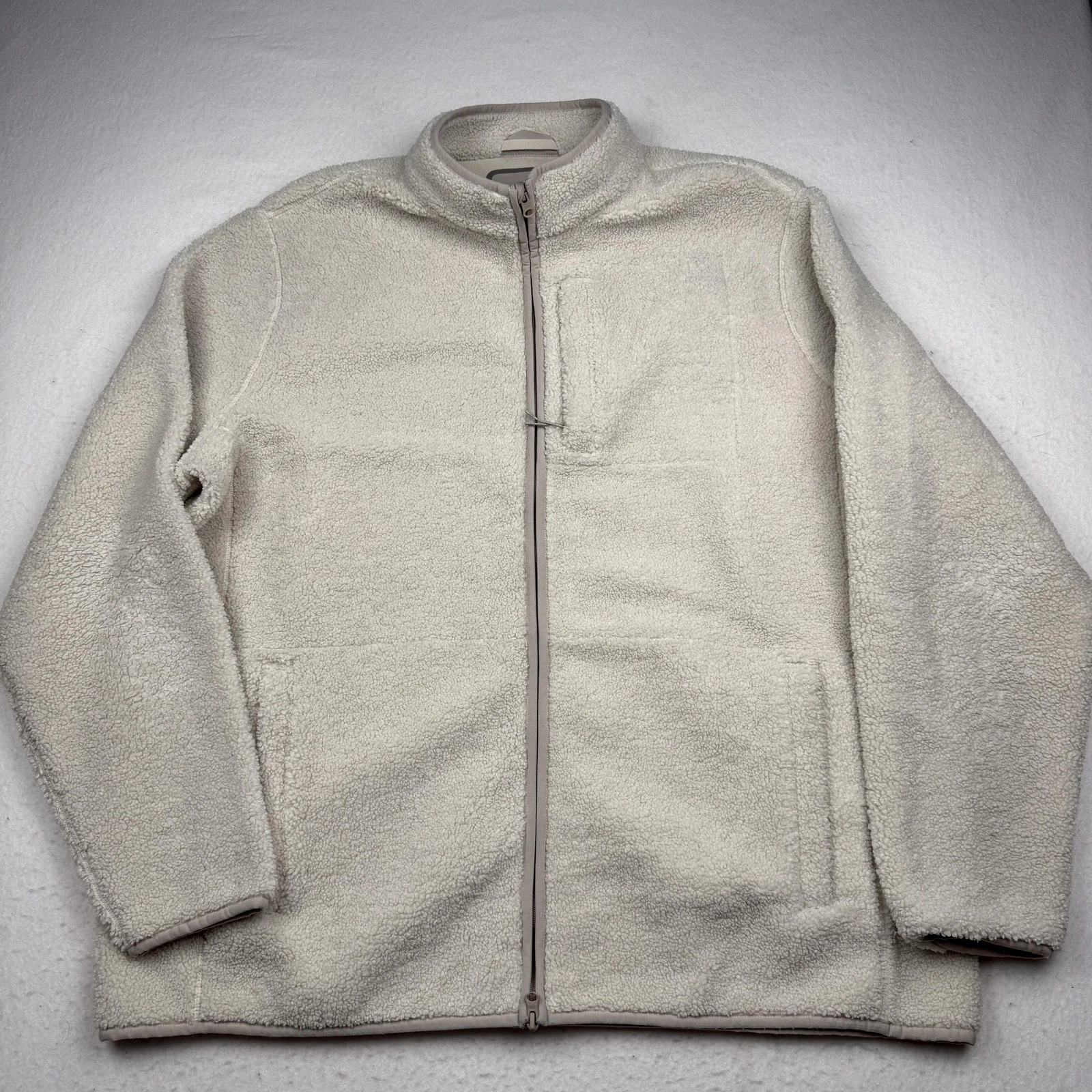 Vineyard Vines Jacket Mens 2XLT White OTG Fleece Full Zip Sherpa Outdoor
