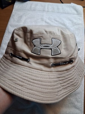 Under Armour Reversible Bucket Hat Tan & Black Sport Cording Boonie Fishing Hat