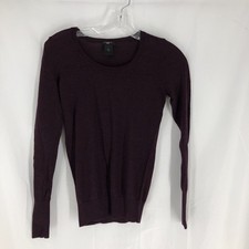 Ann Taylor Petite XSP Purple Pullover Sweater Crew Neck Long Sleeve Knit
