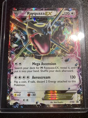 Pokémon TCG Rayquaza EX  XY69 Full Art Holo Black Star Promo Card 2015