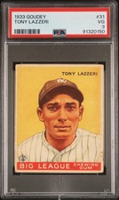 1933 Goudey Tony Lazzeri #31 PSA 3