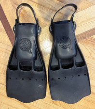 Scubapro Jet Fins Large - Classic Black Rubber Scuba Diving Fins - Open Heel