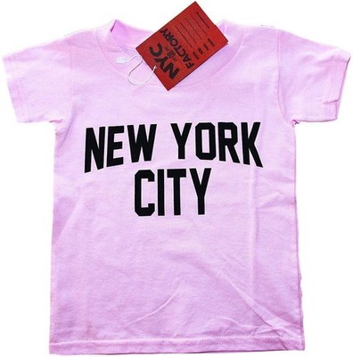 New York City Toddler T-Shirt Screenprinted Pink Baby Retro Tee 3t NYC Souvenir