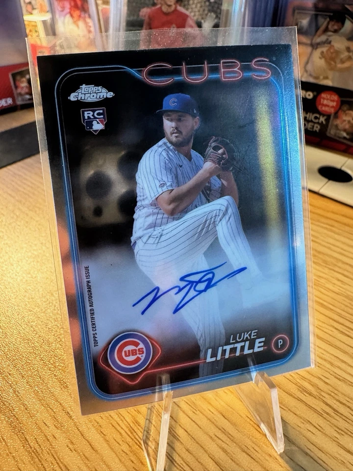 2024 Topps Chrome Rookie Auto #RA-LL Luke Little RC AUTO Chicago Cubs - Image 2 of 4