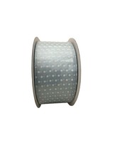 Kirkland Signature Wire Edged Ribbon 2.5 in Wide x 50 Yards Blue with White Dots