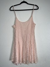 Pink Lace Dress Size L - FREE SHIP