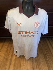Men's Medium PUMA Authentic MANCHESTER CITY Away Jersey 23/24 757035-01