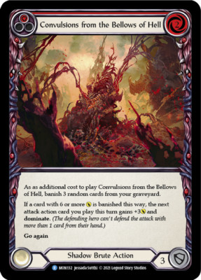 Flesh & Blood TCG Monarch Convulsions from the Bellows of hell (RED) MON132