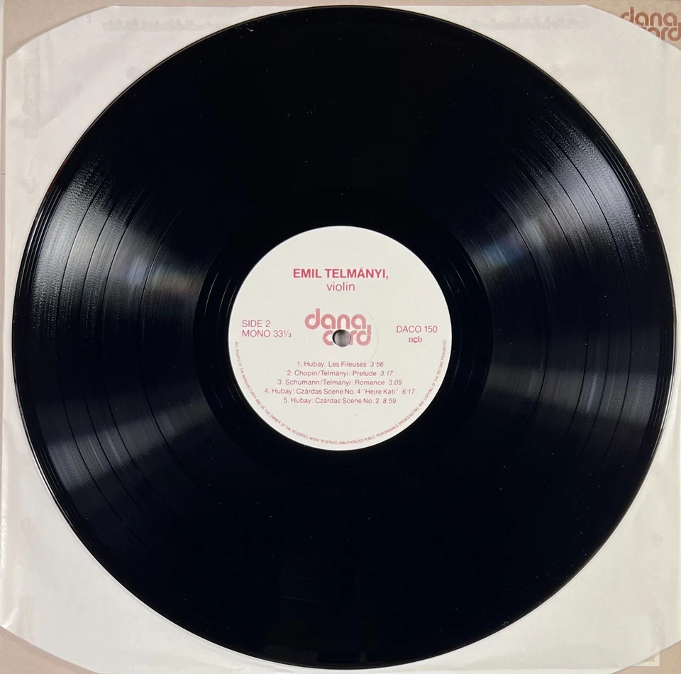 Jenö Hubay and his Emil Telmanyi (Violin) LP 33 RPM DANACORD 1982 DACO 150 MONO - Photo 3/4