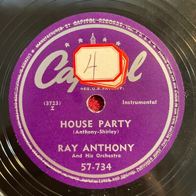 CAPITOL 57-734 Ray Anthony 78rpm House Party/Yesterdays
