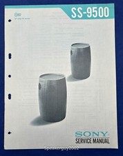 Original Sony SS-9500 Speaker Service Manual