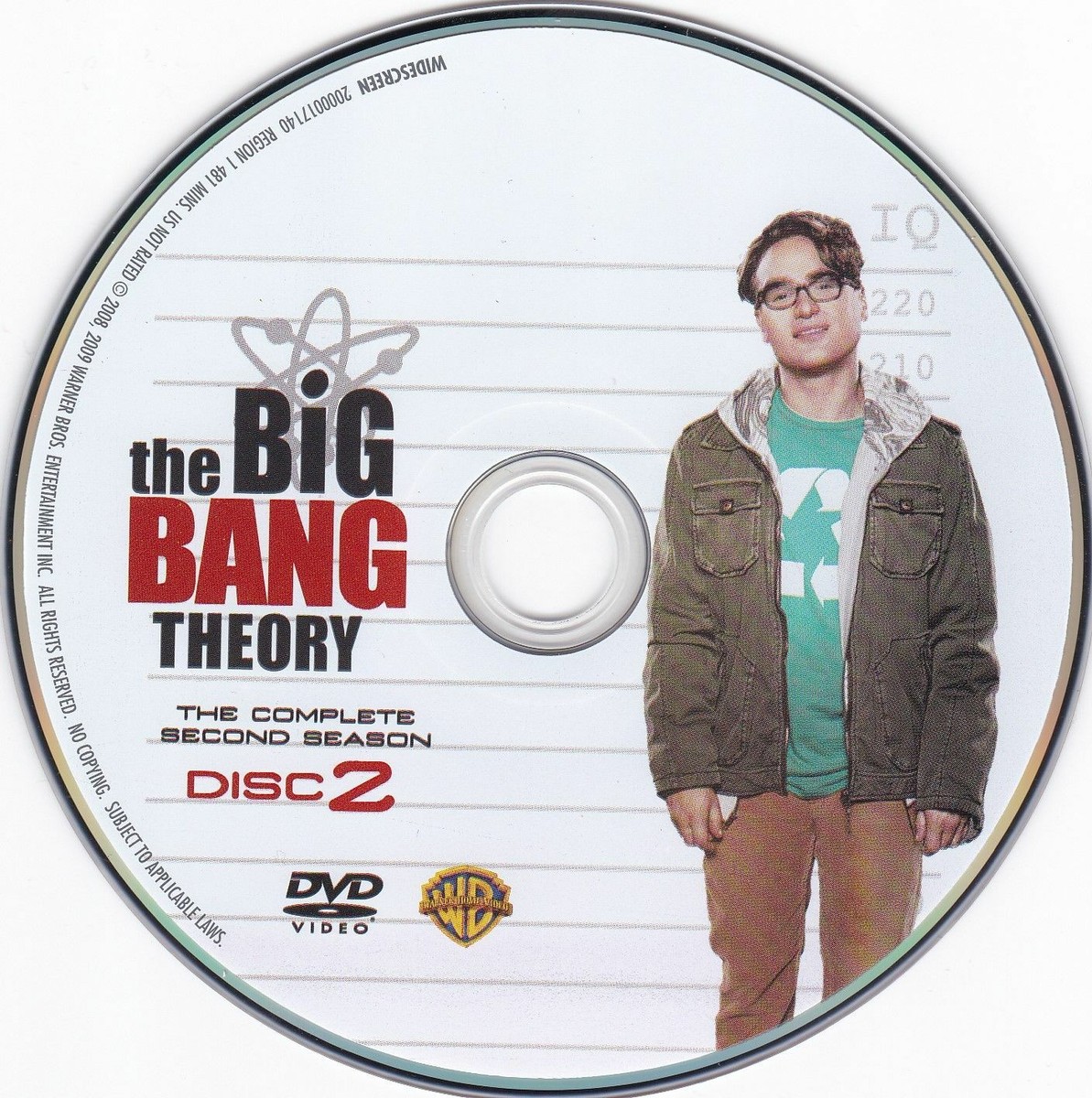 Individual Replacement For The Big Bang Theory Season 2 (DVD) Disc