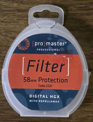 Promaster Digital HGX Protection Filter for 58mm Lens New