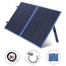 12V 100W Portable Solar Panel Foldable w/ USB for Power station Phones Camping