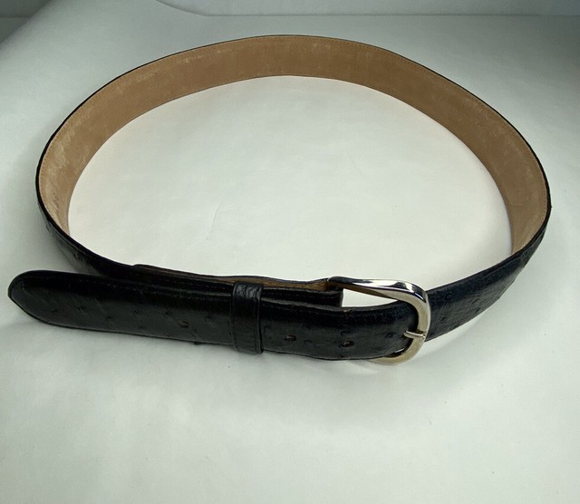 black ostrich belt
