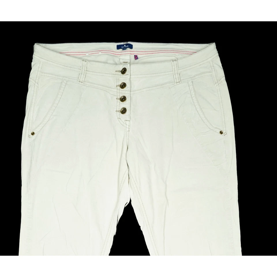 TOM TAILOR Damen Tapered Stretch Jeans Hose 46 XXL W34 L32 Beige Übergröße weich - Image 2 of 4