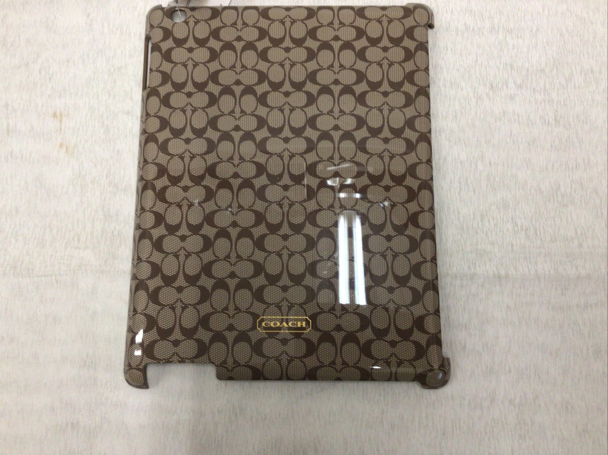 Coach Signature Molded iPad Hardshell Case Cover F66676 Khaki