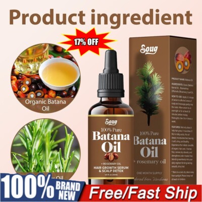 Batana Oil with Rosemary for Hair Growth-Nourish Scalp & Detox for Strong