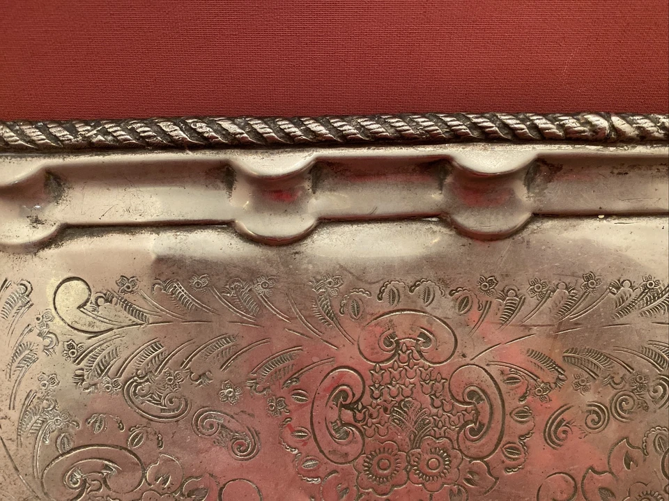 Altes Großes Marokkanisches Tablett orientalisch - signiert - um 1900 - Bild 3 von 4