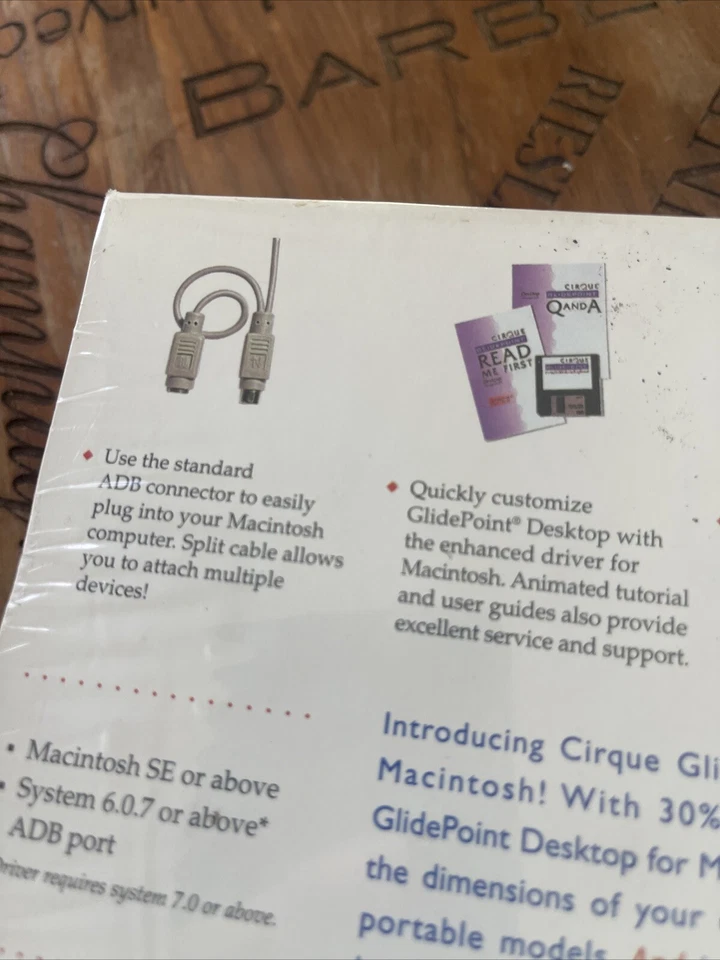 NEW IN BOX: "VINGAGE" CIRQUE GLIDEPOINT DESKTOP- For Macintosh Sealed - Image 4 of 4