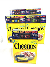 NASCAR 2001 SET COMPLETO 5 AUTO scatole Cheerios mai aperte tutte e 5 le auto nuove con scatola