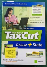 2005 H R Block TaxCut Deluxe  State includes DeductionPro - See Description