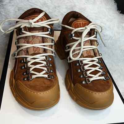 Gucci Mens flash track gg logo suede boots sz 7