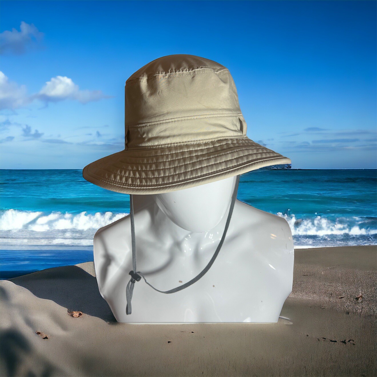 Solar Escape Explorer Bucket Hat with UPF 50+ UV Protection - Beige-image