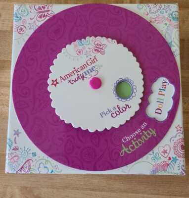 American Girl Truly Me Pick a Color Choose an Activity Wheel Box Game