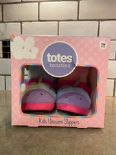 New TOTES Toasties Unicorn Slippers Sz SM 11-12