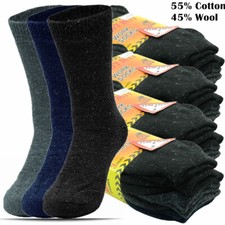 3-12 Pairs Mens Heavy Duty Winter Warm Wool Cotton Thermal Boots Work Socks 9-13