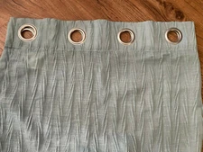 Set of 2 Bed Bath & Beyond Green Sheer Grommet Curtain Panels 50" x 95"