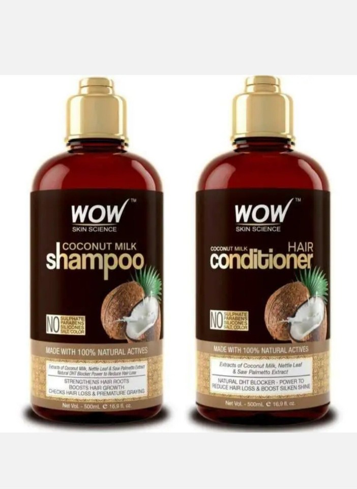 WOW Skin Science Coconut Milk, Shampoo & Conditioner set (16.9 FL oz) 2