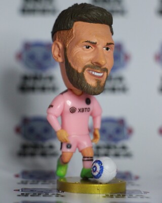 6.5 cm Football Star Miami Player Figure #10 Messi Pink Kit 2023 Season
