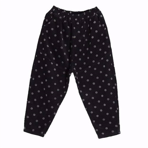 Lady Polka Dot Corduroy Harem Pants 