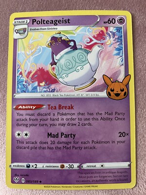 Pokmon Card 083/189 POLTEAGEIST -TRICK OR TRADE -DARKNESS ABLAZE -UNCOMMON -NM | eBay Pokmon Card 083/189 POLTEAGEIST -TRICK OR TRADE -DARKNESS ABLAZE -UNCOMMON -NM | eBay