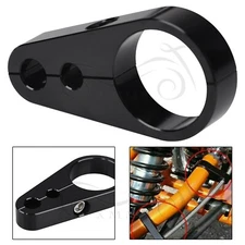 Black 1 1/4" Frame Handlebar Cable Clamp Clutch Brake For Harley Electra Glide