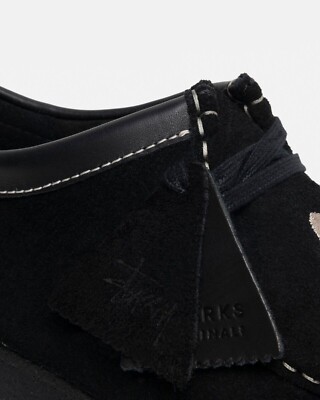 Stussy x CLARKS Originals Wallabee Black Suede SIZE US5.5 Brand