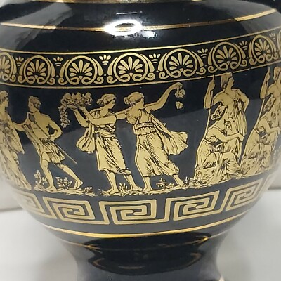 Hand Made In Greece 24k Gold Accent Vase | eBay