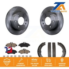 [Rear] Disc Rotors Ceramic Pads & Parking Shoes Kit For Sprinter 2500 Dodge 3500