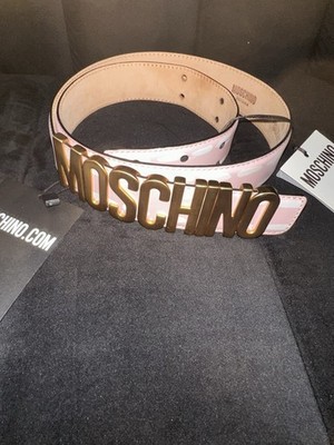 Moschino Brand New Women's Belt Color Rose and White Size 44 | eBay