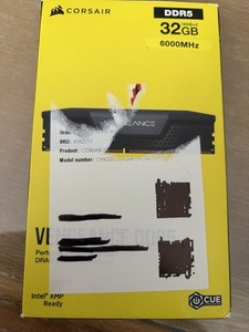 【新古品】コルセア Vengeance DDR5 6000MHz 32GB VENGEANCE® RGB 32GB (2x16GB) DDR5 DRAM 6000MHz C40 Memory Kit — White
