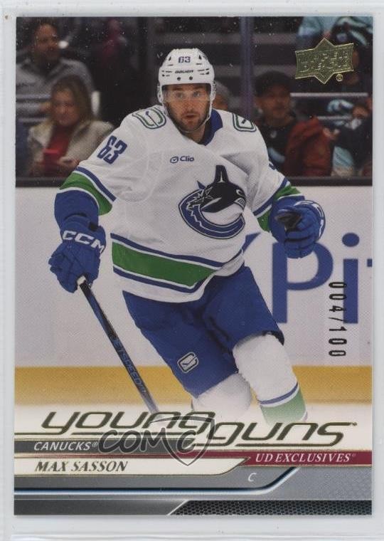 2024 Upper Deck Extended Series Young Guns Exclusives 4/100 Max Sasson #716 3d2
