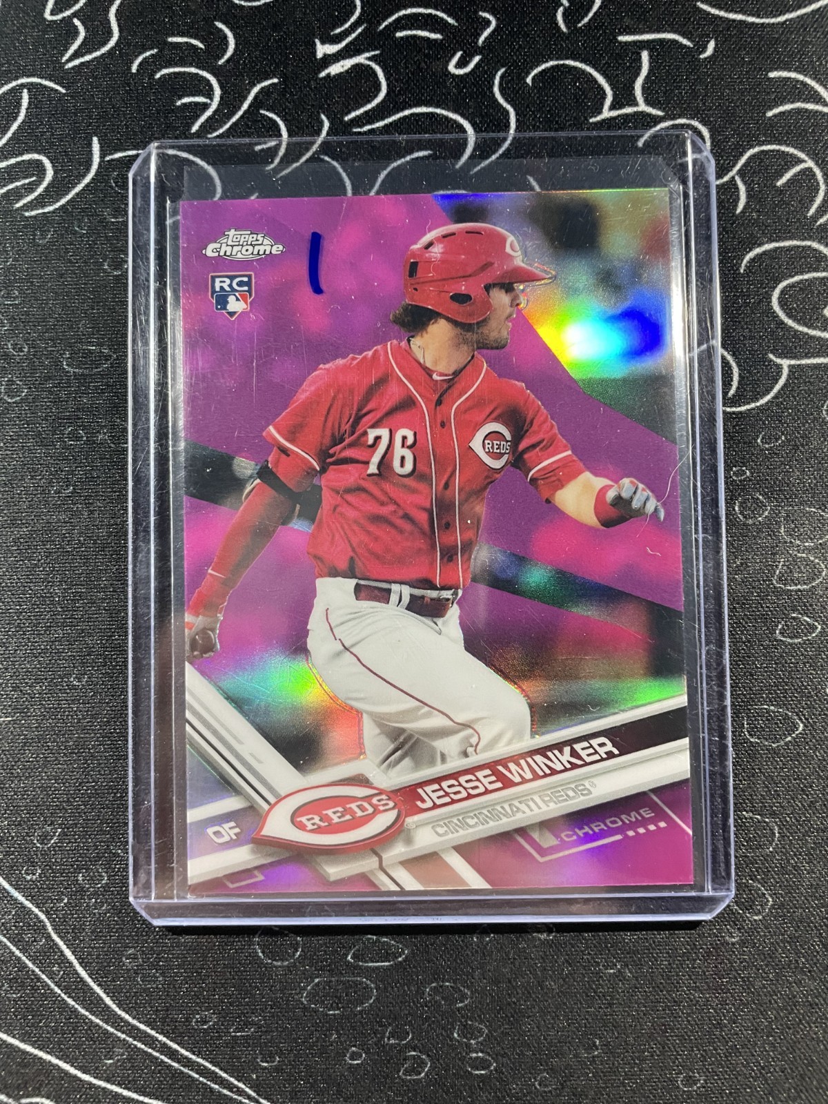 2017 Topps Chrome - Jesse Winker #74 Pink Refractor (RC) - Reds