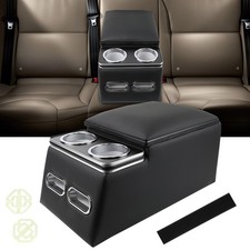 Universal Truck Seatbench Center Console Armrest Organizer With Cup Holder