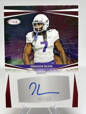 2025 Sage High Series - Tamaurion Wilson Rookie Blue Auto (54E) Central Arkansas