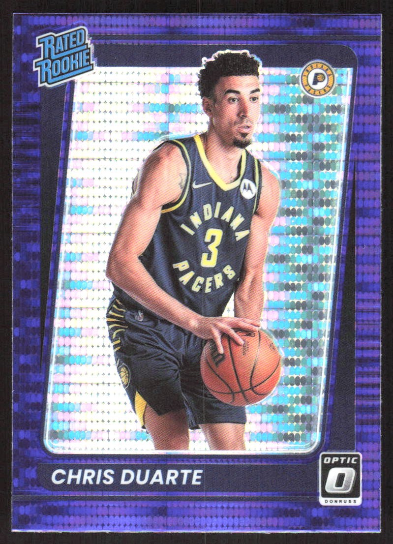 1666G 2021-22 Donruss Optic #173 Chris Duarte Target Purple Pulsar