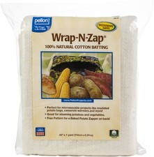 Pellon WZ-45 Wrap-N-Zap 100 Natural Cotton Batting-45"X36"